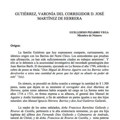 Gutiérrez Varonía del Corregidor D. José Martínez de Herrera